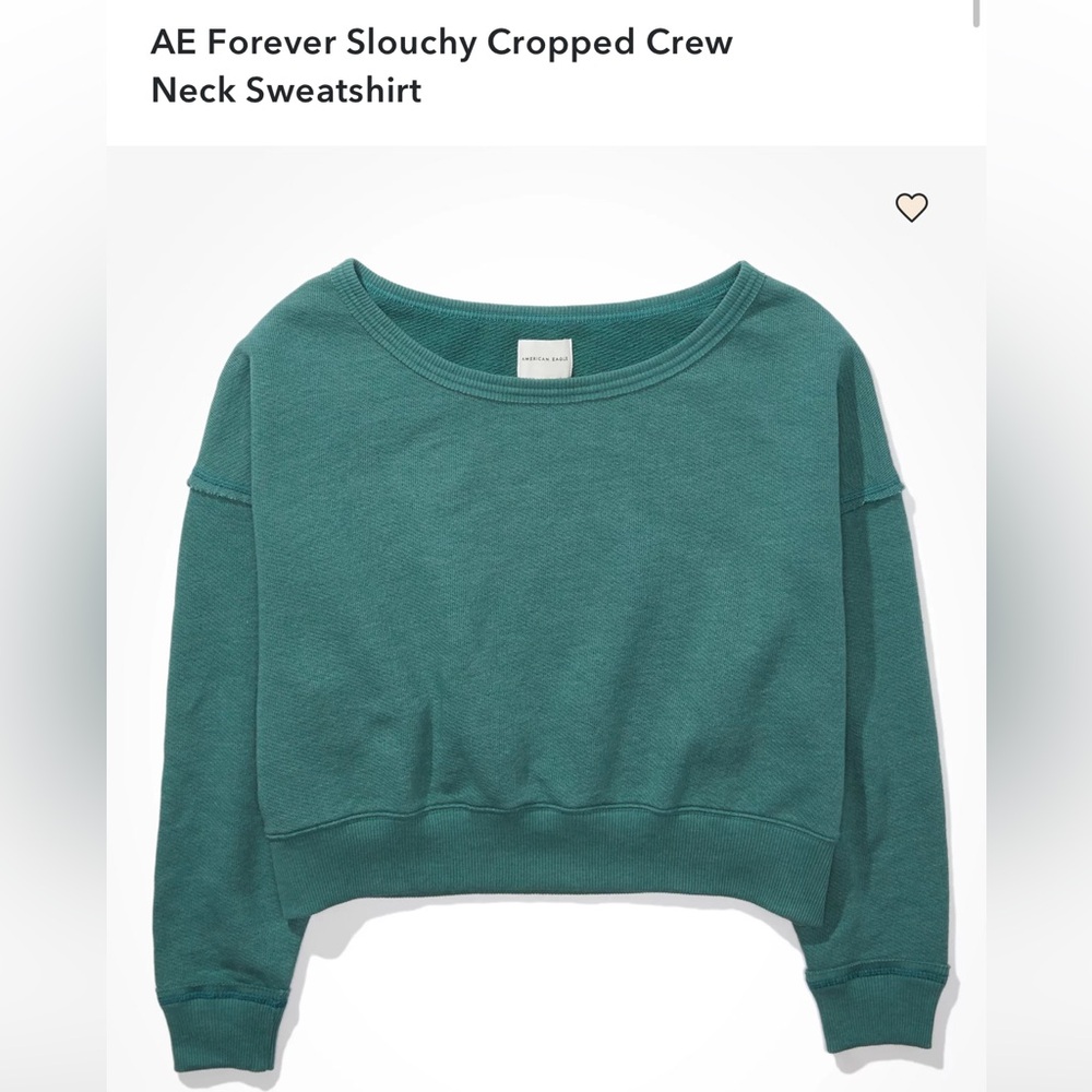 American Eagle Slouchy Cropped Sweatshirt
